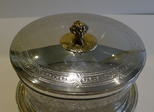 fig 1. Top Notch Antique English Biscuit Box by G.R. Collis, London c.1860
