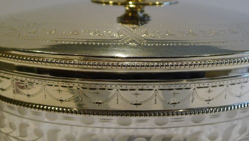 fig 2. Top Notch Antique English Biscuit Box by G.R. Collis, London c.1860