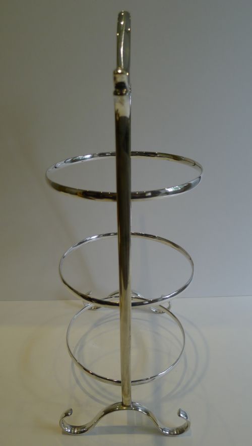 fig 1. Elegant Antique English Silver Plated Three Tier Cake Stand c.1900