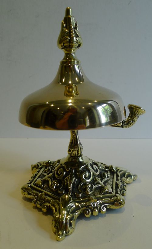 Antique English Brass Desk / Counter Bell C.1870