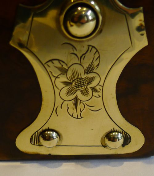 fig 1. Oversized Antique English Walnut & Brass Tea Caddy c.1860