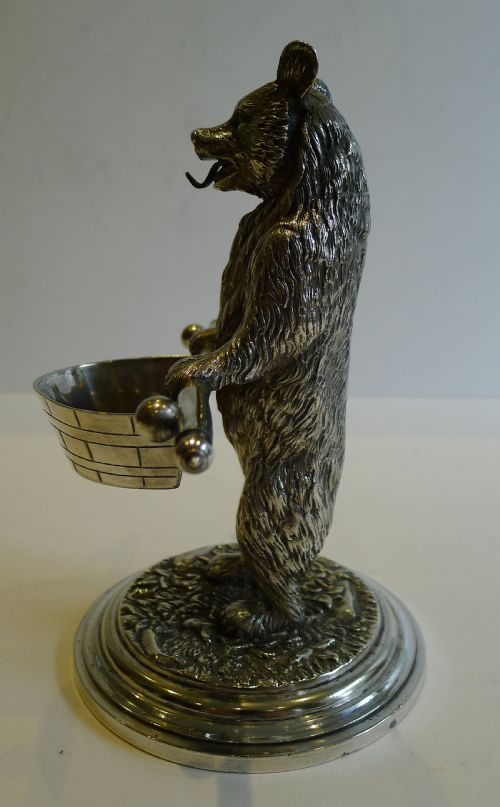 fig 1. Fabulous Antique English Figural Pocket Watch Holder - Bear c.1874
