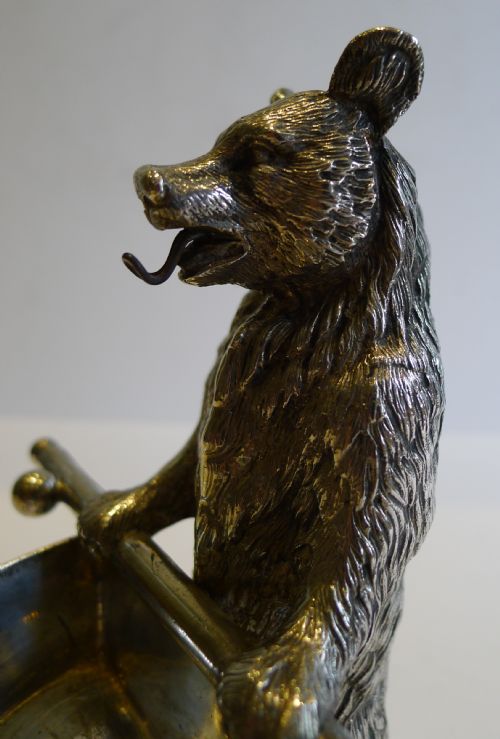 fig 2. Fabulous Antique English Figural Pocket Watch Holder - Bear c.1874