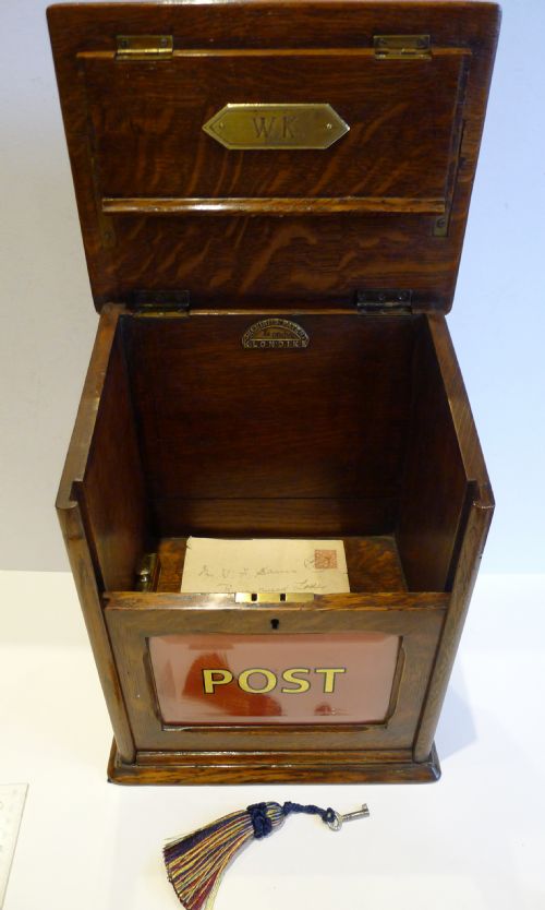 fig 2. Antique English Oak Country House Post of Letter Box c.1890