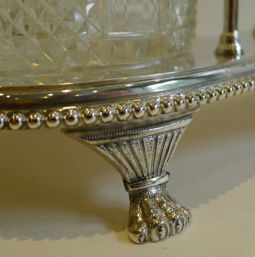 fig 1. Elegant Antique English Cut Crystal Pickle Jars Caddy c.1880 by Benetfink, London