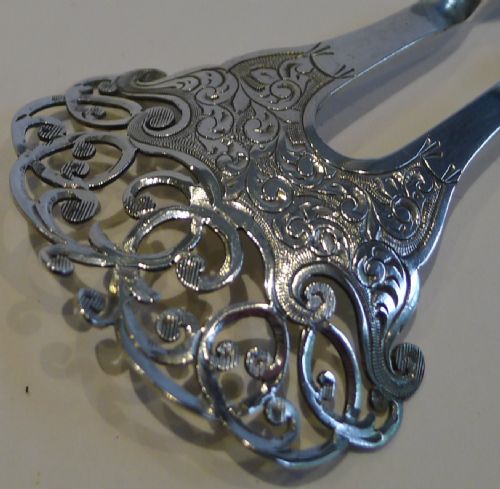 fig 1. Quality English Victorian Sterling Silver Hair Comb - 1897