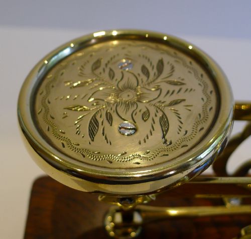 fig 1. Antique English Oak & Brass Postal Scale by Samuel Turner Senior c.1880