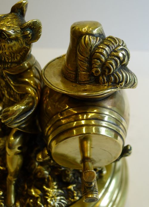 fig 1. Fabulous Antique Figural Inkwell - Fox in a Tavern c.1880