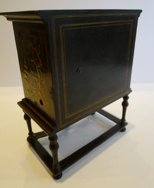 fig 5. Rare Antique English Musical Chinoiserie Perfume Bottle Box - Baccarat Bottles c.1890