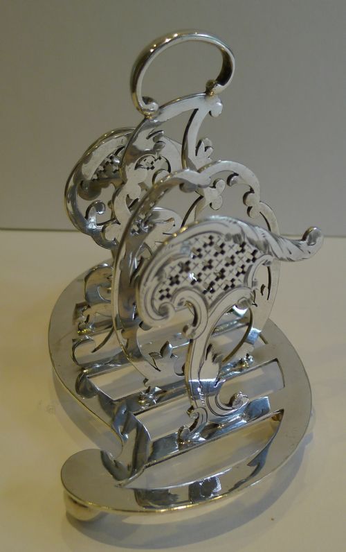 fig 2. Genuine Antique English TOAST Rack - Reg. For 1896 - Silver Plate