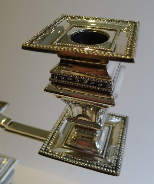 fig 3. Magnificent Pair Grand Antique English Three Light Candelabra c.1880