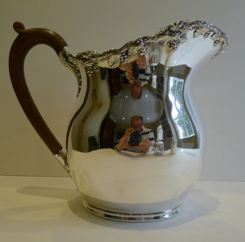Antique English Silver Plated Water Jug or Pitcher C.1900