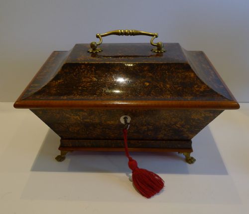 fig 1. Magnificent & Elegant French Regency Thuya Wood Table Box c.1820