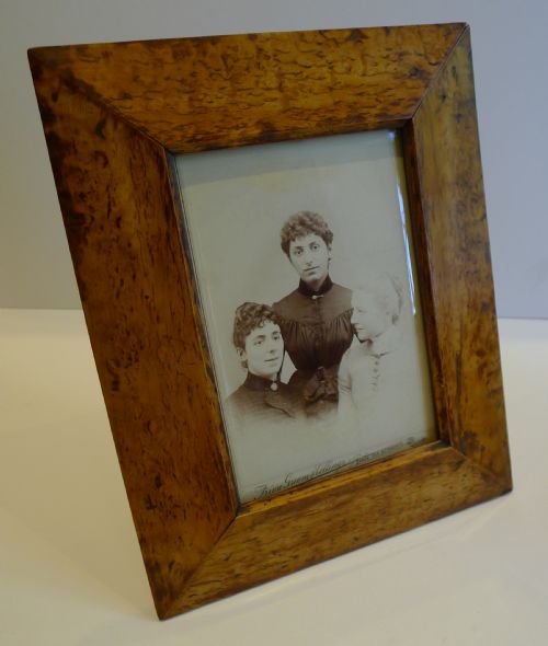 Unusual Antique Burr Ash Photograph Frame C.1880
