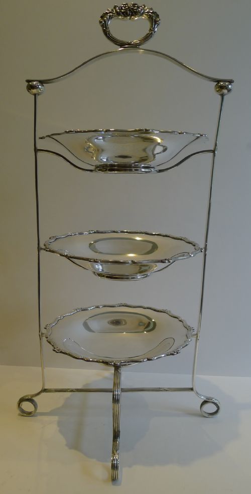 Finest Antique English Cake Stand by Daniel & Arter - 1908