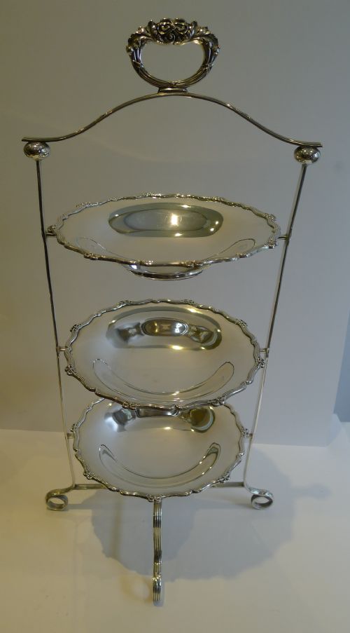 fig 1. Finest Antique English Cake Stand by Daniel & Arter - 1908
