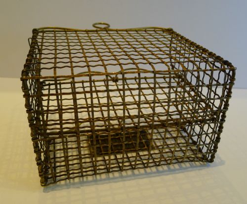 fig 1. Victorian English Brass Mesh Letters Box or Caddy c.1880