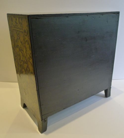 MAGNIFICENT ANTIQUE ENGLISH PENWORK TABLE CABINET C1790 - ADDITIONAL PHOTO 7
