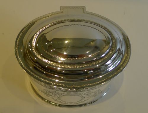 fig 1. Large Antique English Silver Plated Tea Caddy by Mappin & Webb c.1890