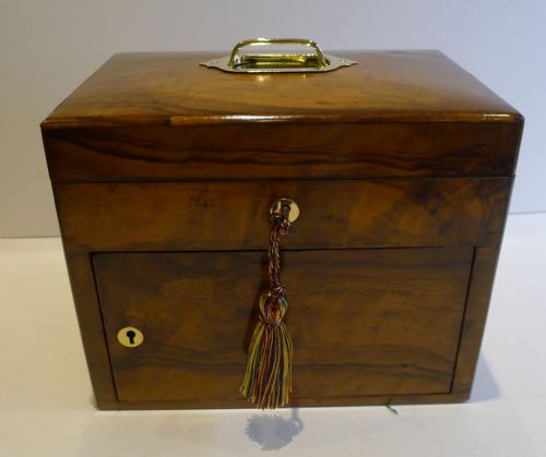 fig 2. Antique English Walnut Jewellery Box c.1890