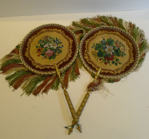 Fabulous Pair English Regency Face Screens C.1820