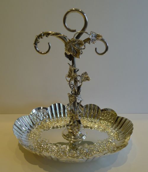 Top Quality Antique English Silver Plated Grape Stand by Atkin Brothers C.1890