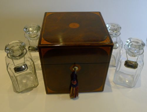 Grand Large Antique English Decanter / Drinks Box C.1880