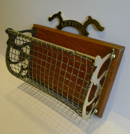 fig 1. Unusual Antique English Letter Rack or Holder c.1890
