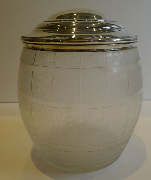 Unusual English Victorian Biscuit Barrel or Box C.1890