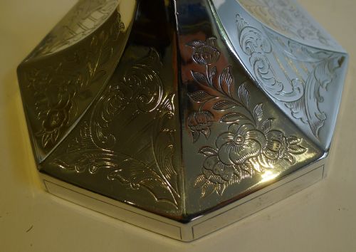 PAIR ANTIQUE ENGLISH SILVER PLATED CANDLESTICKS BY ELKINGTON 1851 - ADDITIONAL PHOTO 10