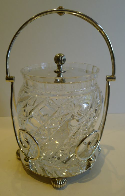 Unusual Antique English Biscuit Box by John Round C.1890