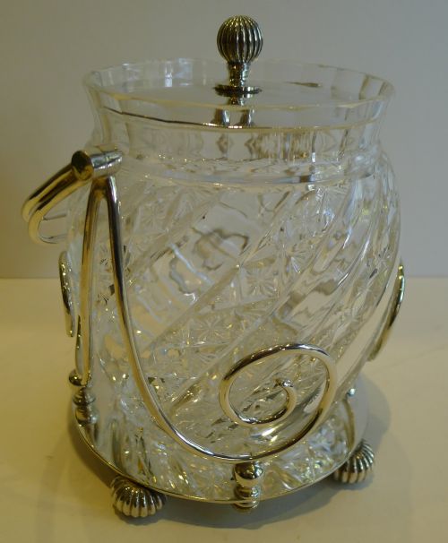 fig 1. Unusual Antique English Biscuit Box by John Round c.1890