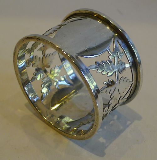 fig 1. English Victorian Sterling Silver Napkin Ring - 1898