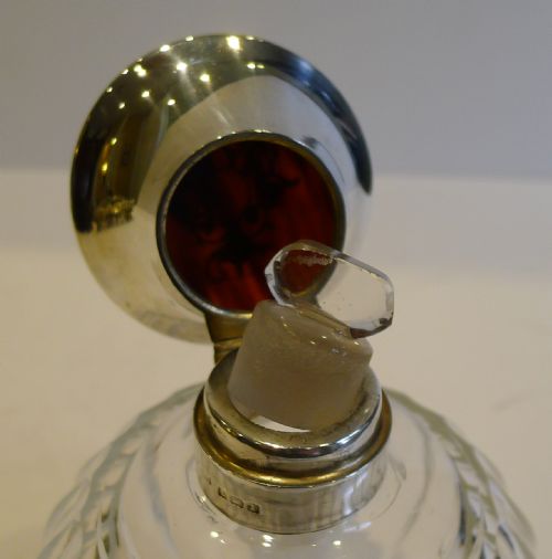 ANTIQUE STERLING SILVER TORTOISESHELL LIDDED PERFUME BOTTLE 1910 - ADDITIONAL PHOTO 6