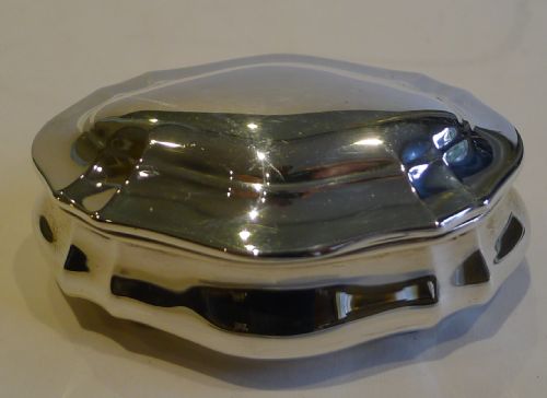 Large Antique English Sterling Silver Pill Box - Chester 1898