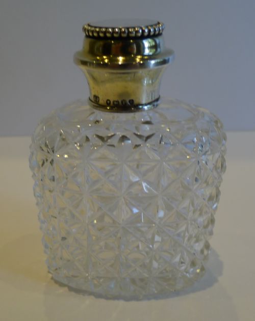 ANTIQUE STERLING SILVER TOPPED SCENT COLOGNE BOTTLE 1881ANTIQUE STERLING SILVER TOPPED SCENT COLOGNE BOTTLE 1881 - ADDITIONAL PHOTO 5