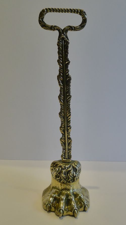Handsome Victorian Lion's Paw Doorstop or Door Porter C.1880