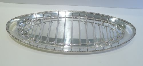 ANTIQUE ENGLISH SILVER PLATED ASPARAGUS SERVING DISH C1900 - ADDITIONAL PHOTO 3