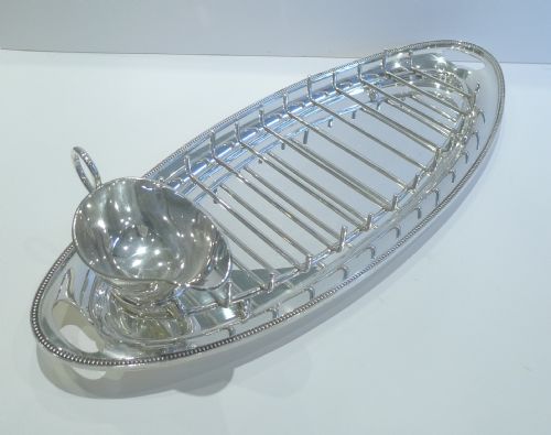 ANTIQUE ENGLISH SILVER PLATED ASPARAGUS SERVING DISH C1900 - ADDITIONAL PHOTO 4