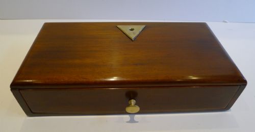 fig 1. Antique English Travelling Apothecary Scales In Mahogany & Brass c.1880