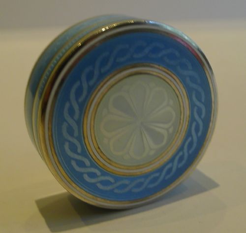 Pristine Sterling Silver & Enamel Box C.1900