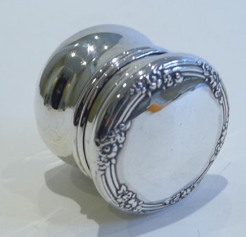 Small Antique English Sterling Silver Lidded Pot or Box - Edwardian