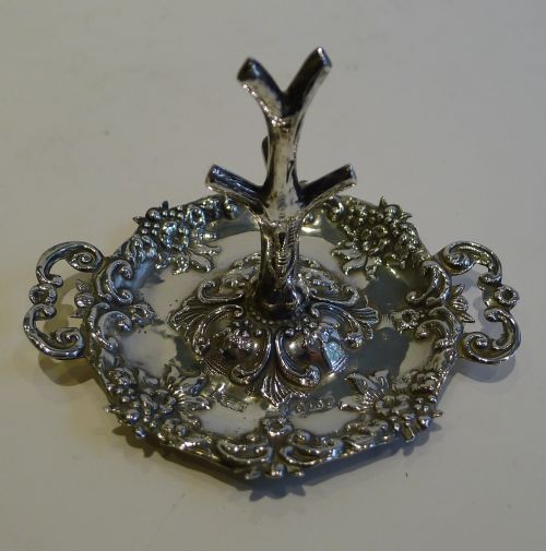 Antique English Sterling Silver Ring Tree - 1903