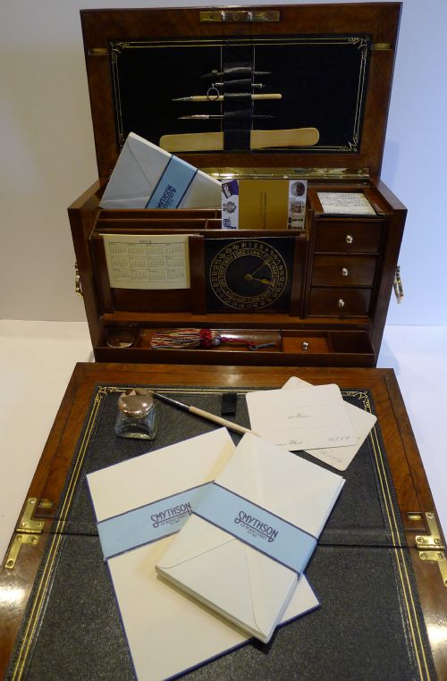 Grand Top-notch Antique Stationery Cabinet / Writing Box C.1890 by Parkins & Gotto