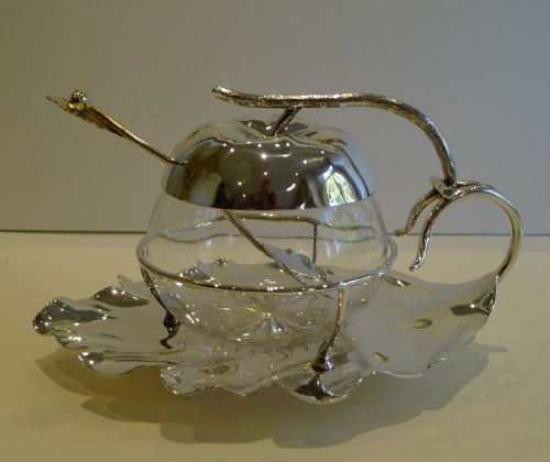 Unusual Antique English Preserve Jar - Apple, by Mappin & Webb