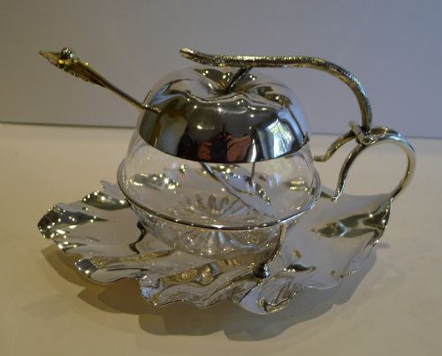 fig 1. Unusual Antique English Preserve Jar - Apple, by Mappin & Webb