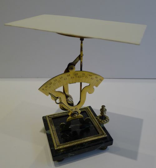 fig 1. Charming French Letter or Postal Scale; Signed Narcisse Briais c.1890