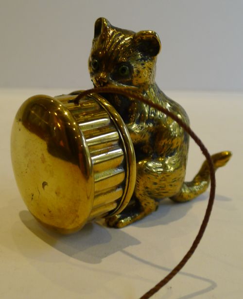 Antique English Figural String / Twine Box - Cat C.1890