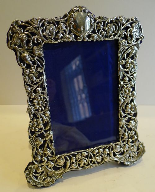 Antique English Sterling Silver Art Nouveau Photograph Frame - 1897
