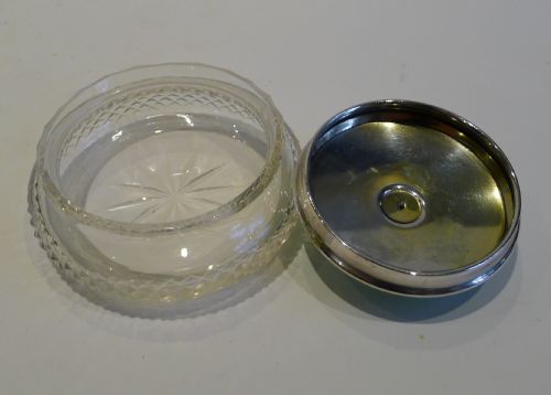 fig 2. Charming Little Cut Crystal, Sterling Silver & Enamel Box